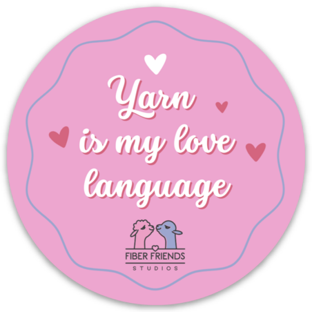 Yarn is my love language Sticker | Fiber Friends Studios, Inc.