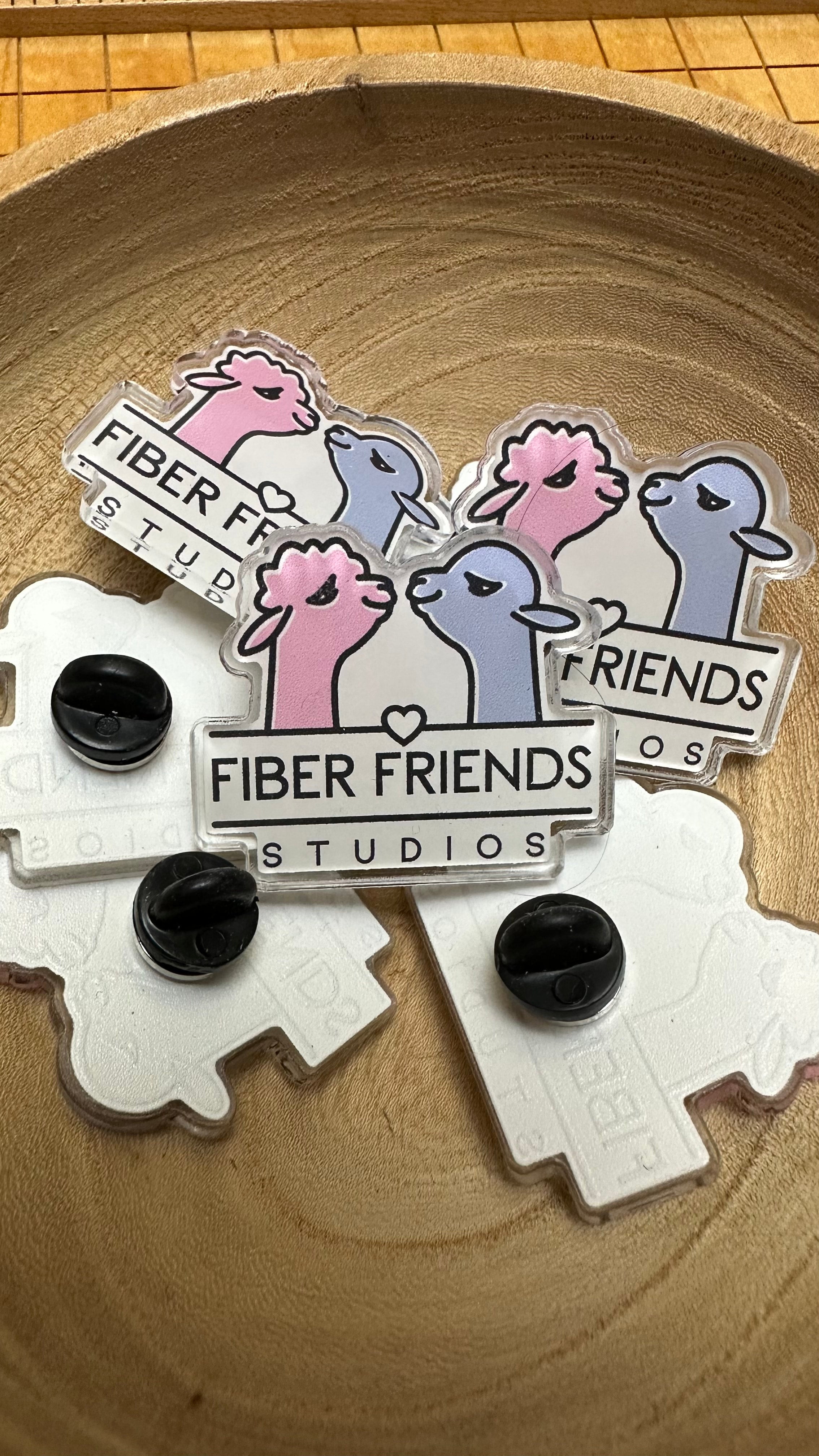 Acrylic pin | Fiber Friends Studios, Inc.